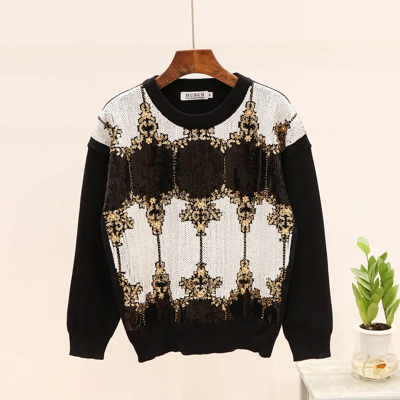 Новинка зимы 2020 Женский комплект 2 шт. вязаный свитер с длинным рукавом и