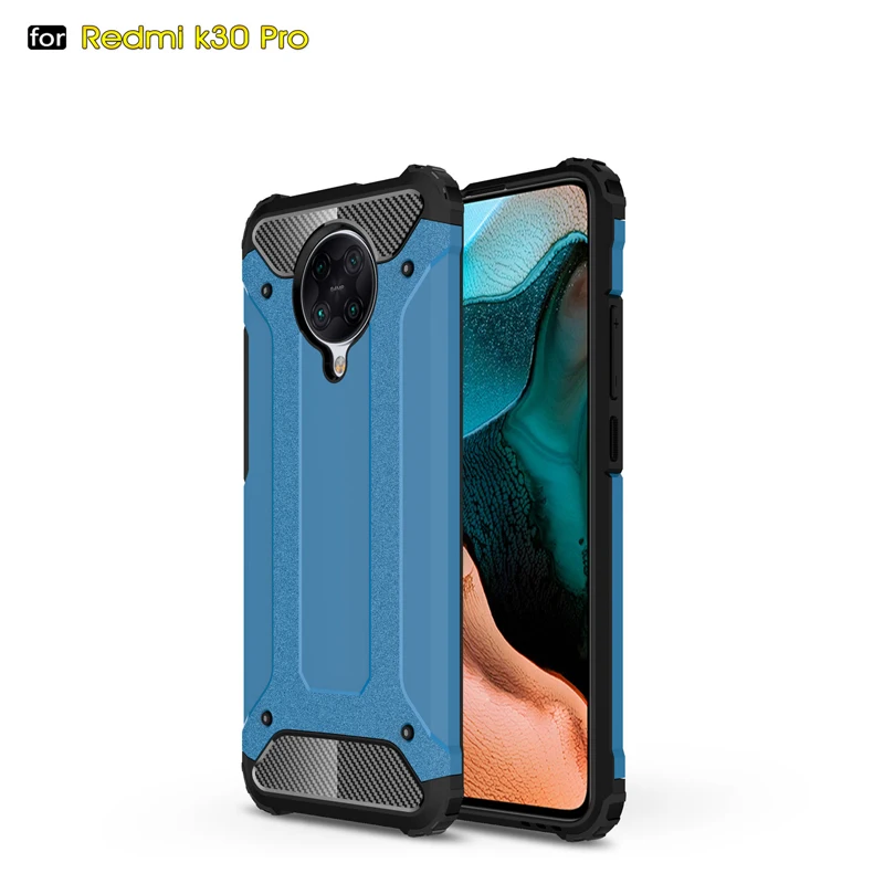 Сверхмощный армированный тонкий жесткий резиновый чехол для Redmi K30 Pro гибридная