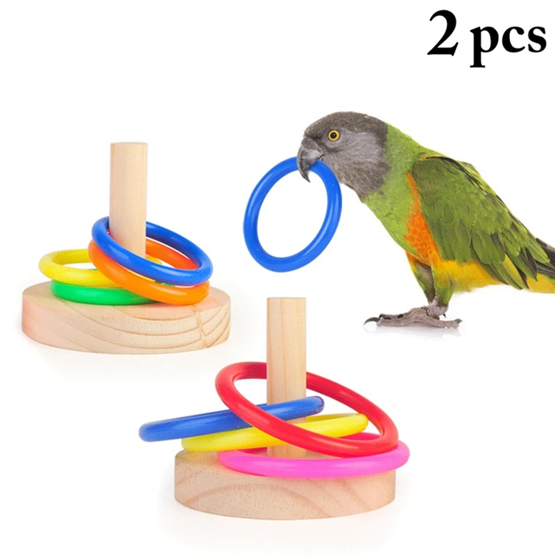 

2 шт., разноцветные кольца для обучения птиц