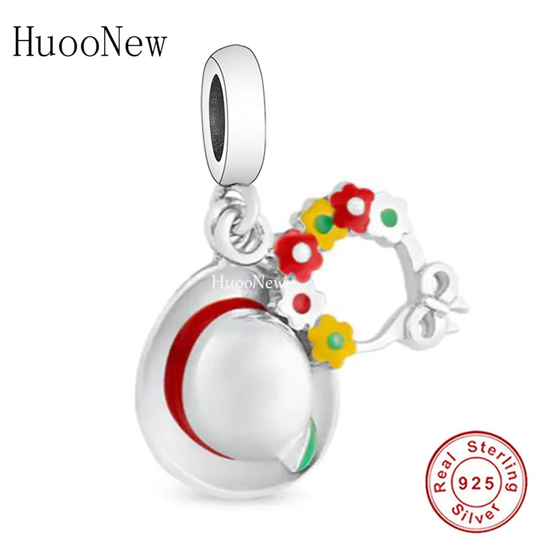 

Fit Original Brand Charm Bracelet 100% 925 Sterling Silver Germany Flower Circle Hat Bead For Making Women Handmade Berloque