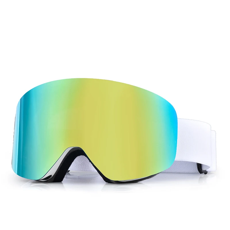 Цилиндрические магнитные секционные лыжные очки двухслойные противотуманные
