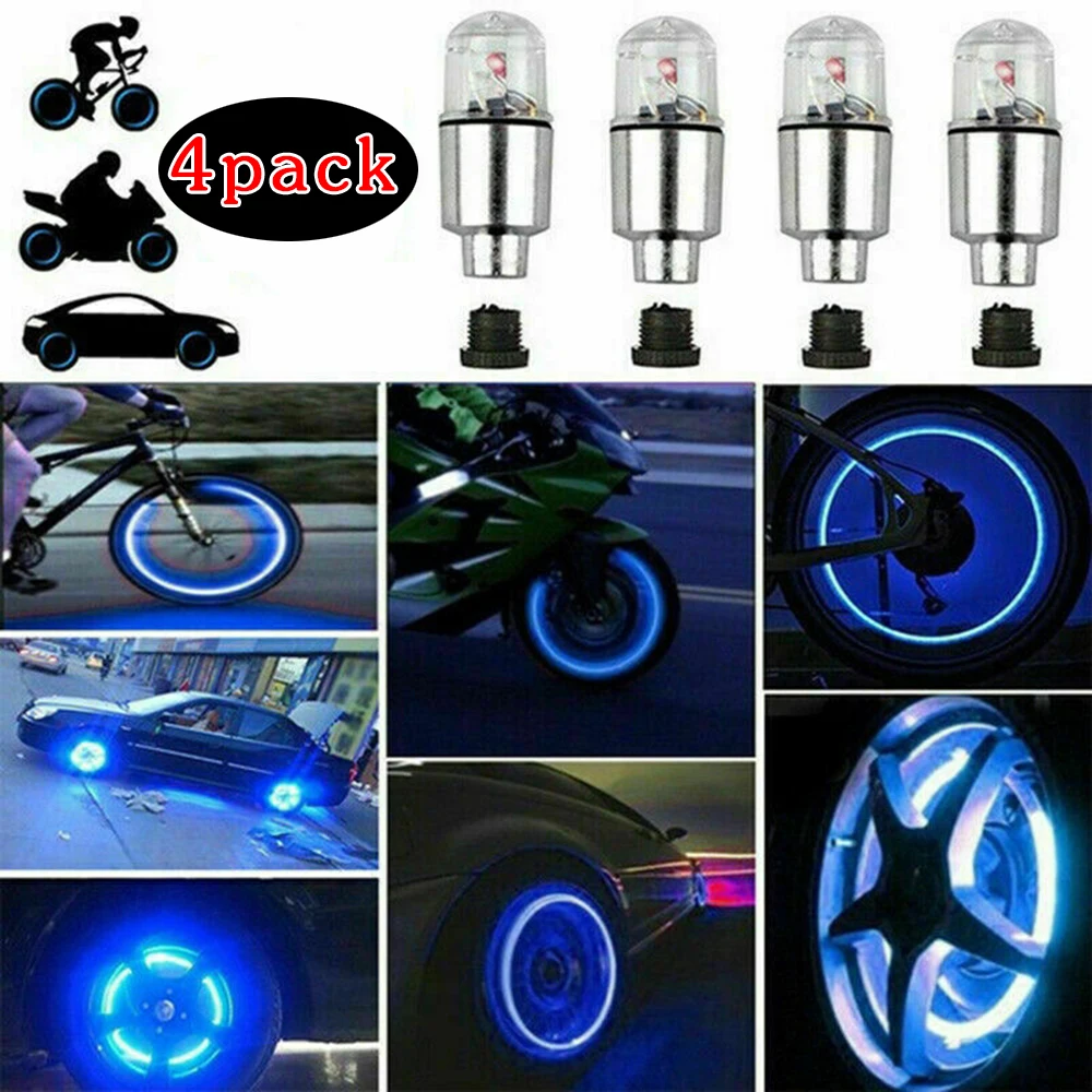 4 шт. декоративный свет для шин LED Стрекоза колеса шины воздушный колпачок клапана