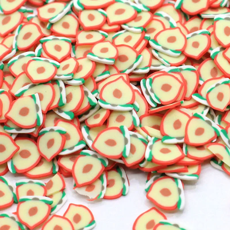 20 г/упак. куски персика поставки слаймов Игрушка полимерная глина игрушки