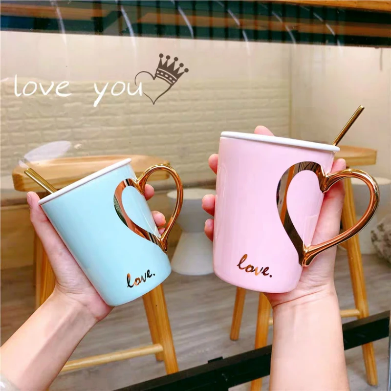 370 мл кофейная кружка с сердцем чайные чашки и кружки высококачественная