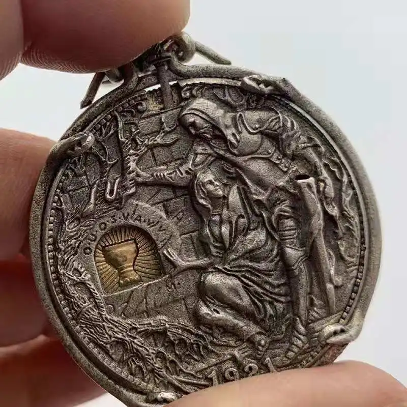 Подвижный орган 1921 г. походная монета в святом грейле латунный кулон медальон