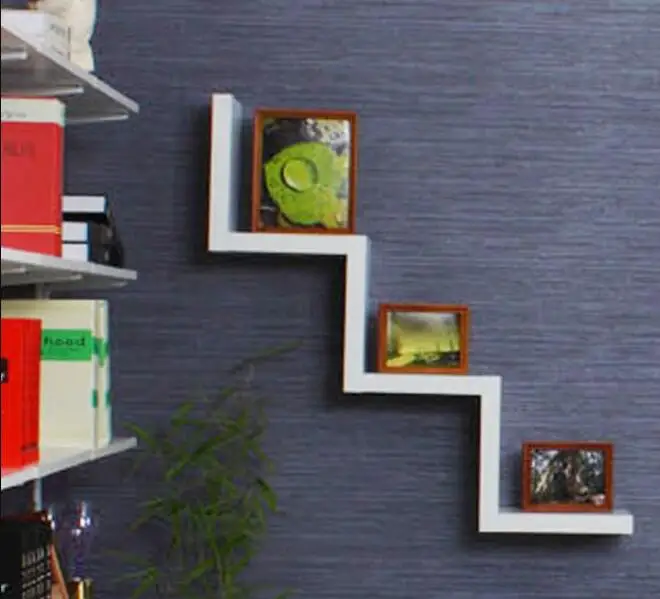 W образный книжный шкаф bookrack полка для вещей настенная книжная полка|Книжные
