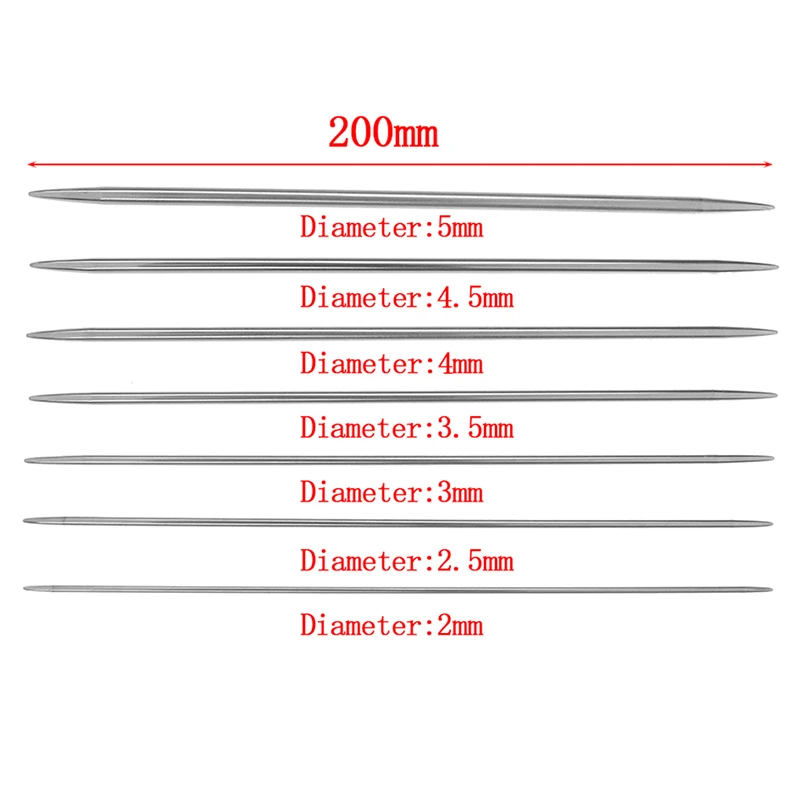 20 см 35 шт./компл. крючки для вязания из нержавеющей стали прямые вязальные спицы