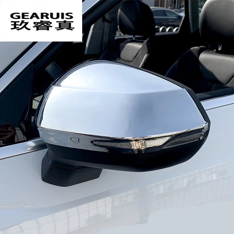 Car styling Carbon fiber for Audi Q3 2019 rearview mirror frame door mirror decoration covers Stickers Trim Auto accessories