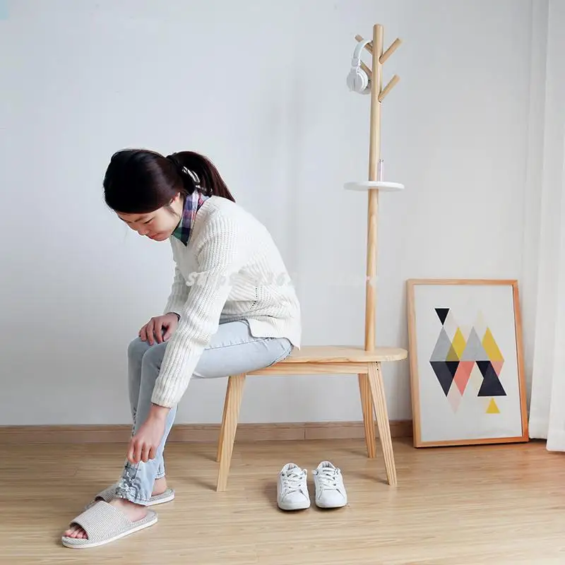 Простая деревянная подставка для обуви подвесная вешалка одежды |