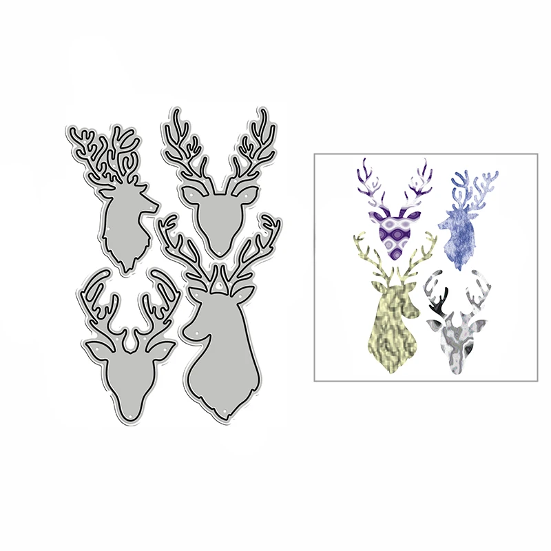 Новинка 2021 художественные металлические Вырубные штампы оленя сделай сам с