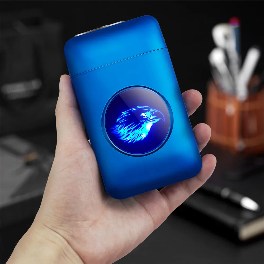 Металлический чехол для сигарет с USB зажигалкой светодиодный дисплей зарядка