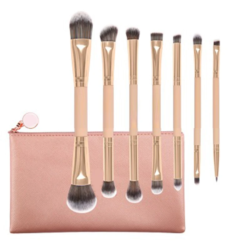 

7pcs Makeup Brush Set Double-sided Blush Nose Eyeshadow Eyebrow Lip Foundation Brushes MPwell