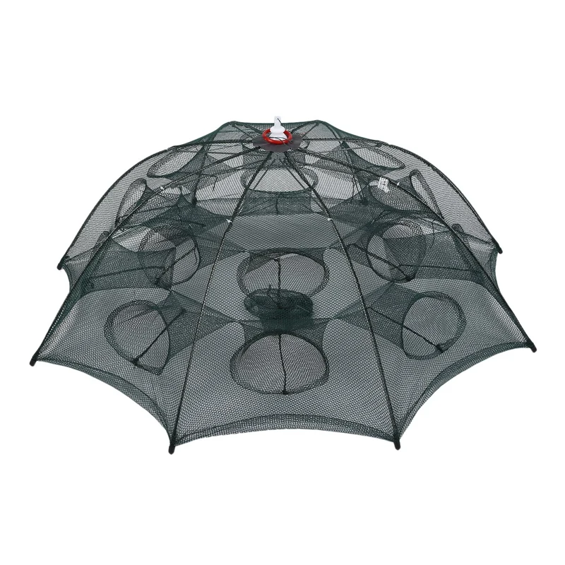 Портативная Складная Автоматическая рыболовная сеть 8 сторон 16 отверстий