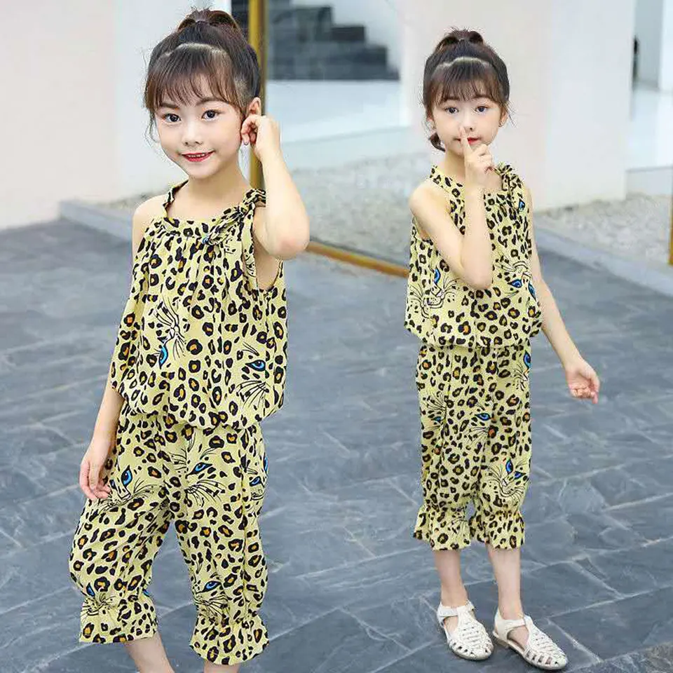 

New 2020 Fashion 2 Colors Summer Baby Girl Clothing Set Soft Kids Clothes Casual Baby Girls Sleeveless Tops+Short Pants Outfits
