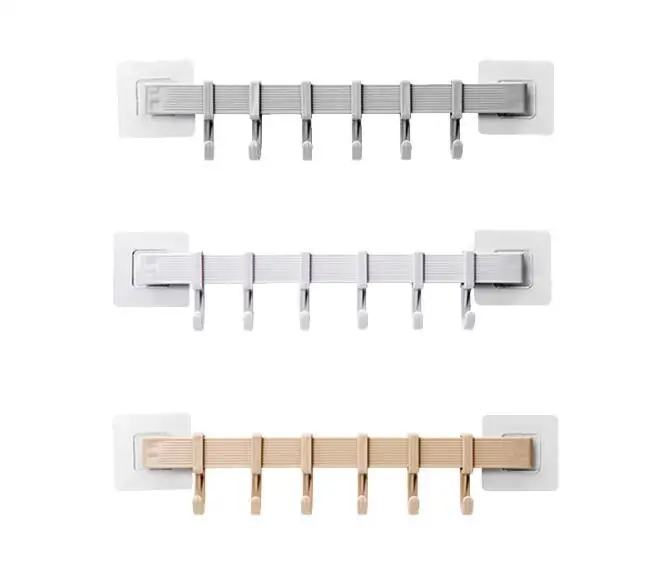 1 шт. Многофункциональный Кухня крюк для хранения держатель 6 Крючки настенный