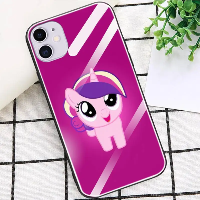 

My Little Pony Phone Case Glass Fundas Coque For IPhone 12 11 Pro Max Cases XR XS 7 8 Plus Cover Carcasa