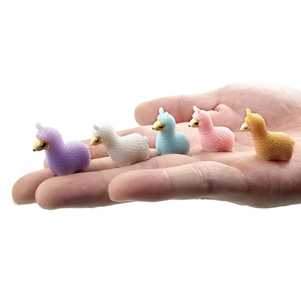 5 шт. миниатюрная фигурка из овечьей альпаки мультяшное животное 3D модель