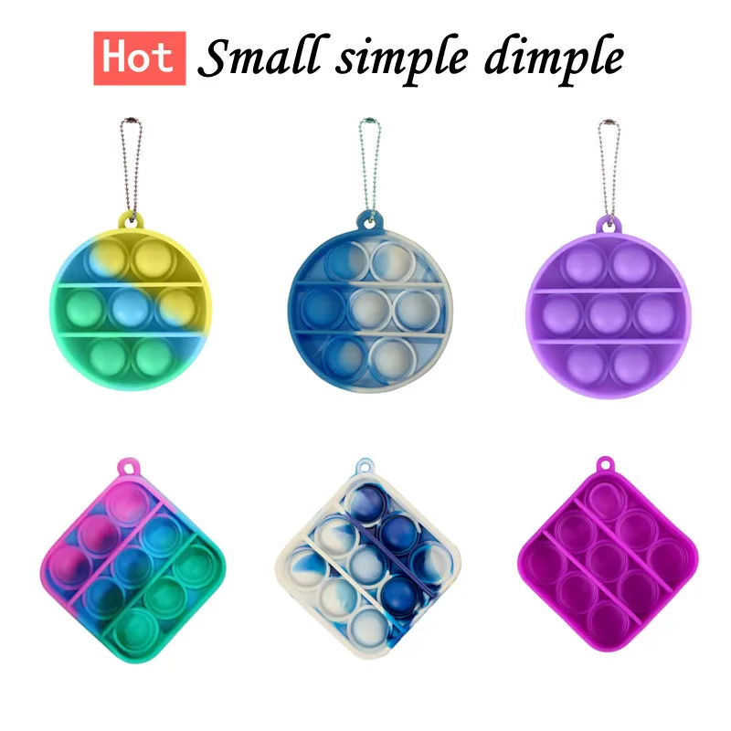Figet простой диммер аутизм Simpel Dimpel обучающая игрушка для детей Mini Pop It брелок