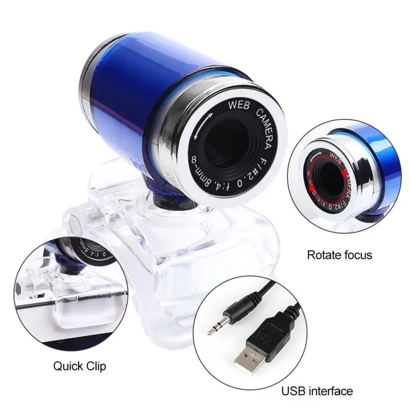Веб-камера Full HD 480P с клипсой для микрофона электронные аксессуары