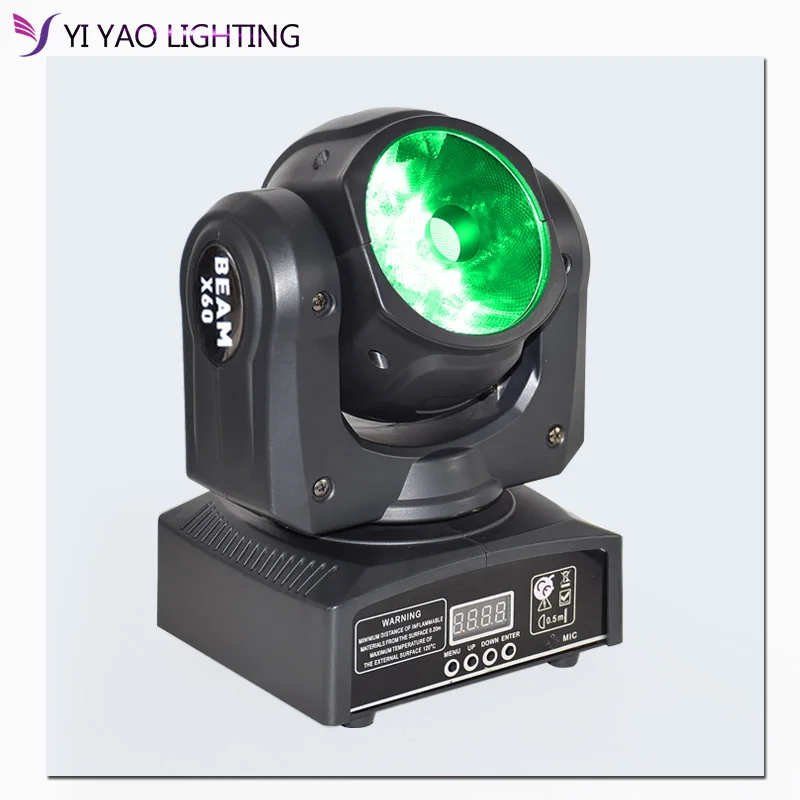 Moving Head Mini LED RGBW 4in1 60W Beam Spot Light DMX512 Professional Lighting For DJ Disco KTV Club Party Dance Floor