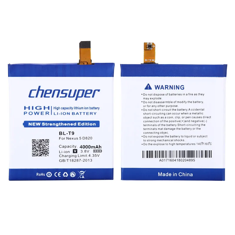 Аккумулятор chensuper 4000 мА · ч BL-T9 BL T9 для LG Google Nexus 5 E980 G D820 D821 | Мобильные телефоны и