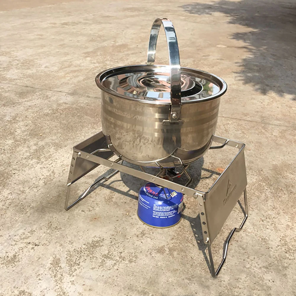 Портативный складной гриль для барбекю на открытом воздухе из нержавеющей стали