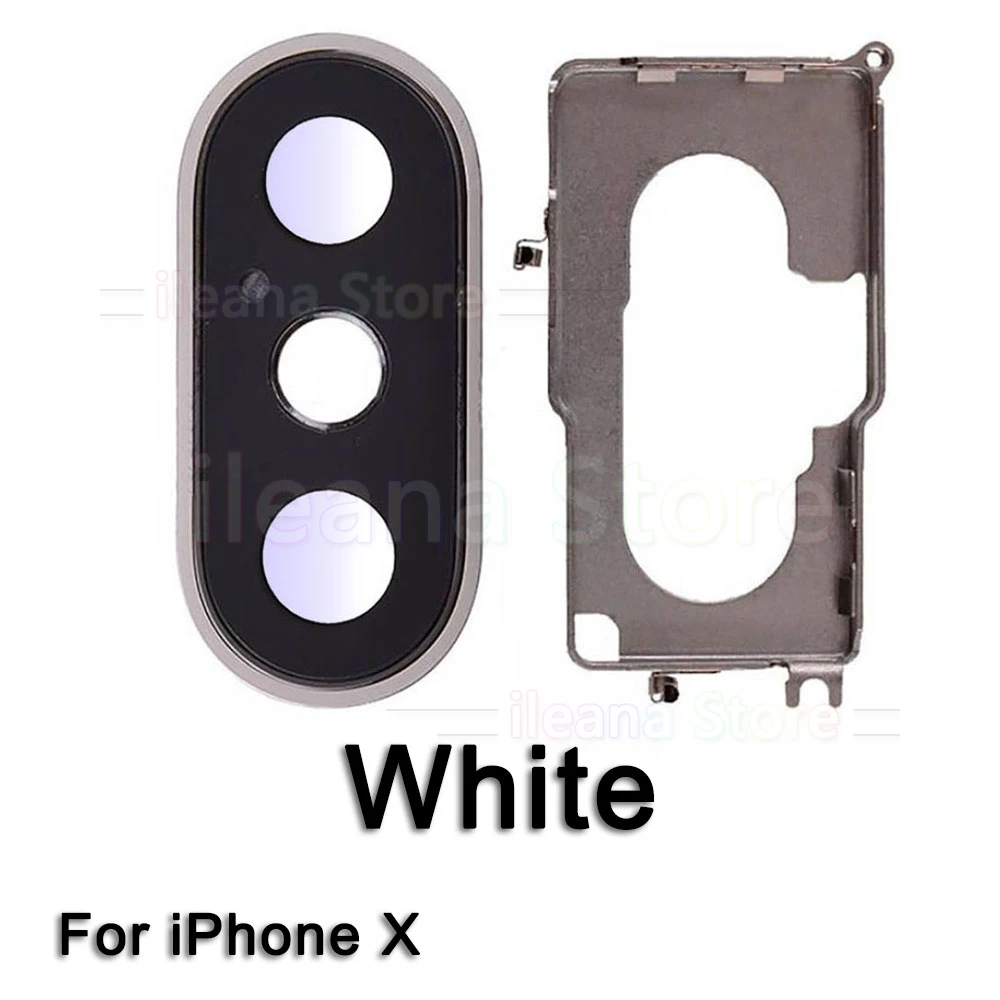 Сапфировое стекло задняя камера Стекло кольцо для iPhone X Xs Max XR камера объектив кольцо Крышка Оригинальная Замена - Цвет: X White