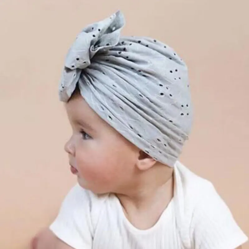 

1Pcs Cute Polyester Blend Hair Bow Knot Baby Infant Turban Hat Big Ear Knot Toddler Beanie Caps Headwraps Birthday Gift Photo