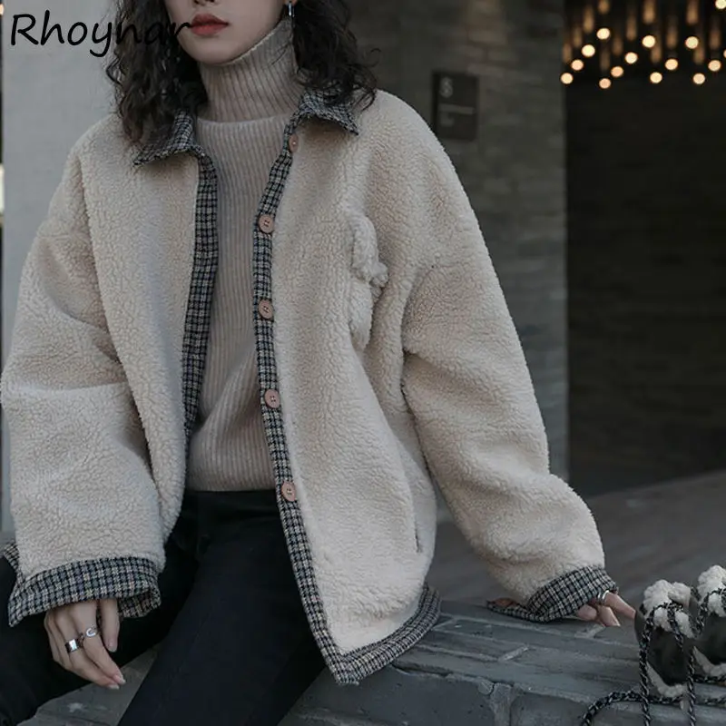 

Jackets Women Vintage Baggy Patchwork Elegant Winter Ladies Coats Stylish Minimalist Newest Chic Single Breasted Long Sleeve Ins