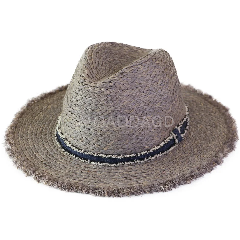 

Top Quality Raffia Straw Hat Wide Brim Beach Bucket Adult Panama Cap Big Size Sun Hat Men Plus Size Fedora 57cm 59cm 61cm 63cm