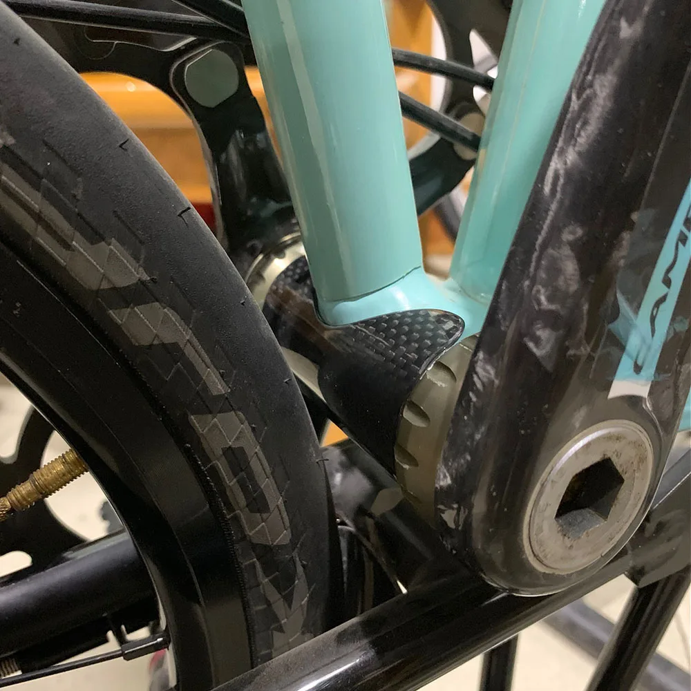 SILVEROCk Carbon Bottom Bracket Frame Stay Guard BB Protect Sticker for Brompton 3sixty Bike Protection Shim Bicycle Accessories | Спорт и