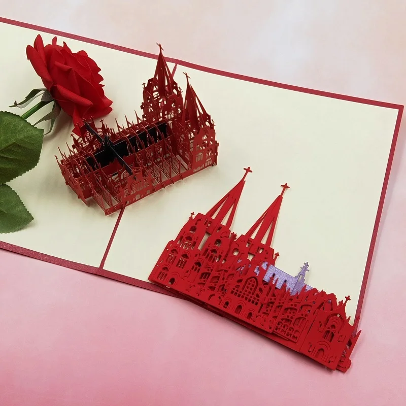 3D церковный набор, металлический нож, сделай сам, скрапбук для изготовления 3D поздравительных открыток, 3D модель с тиснением, сделай сам, бумажные открытки