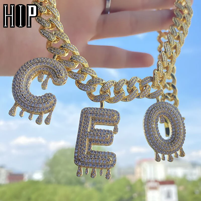 Хип хоп серебряный цвет под заказ имя 12 мм DIY A Z капельные буквы из кубинской глины