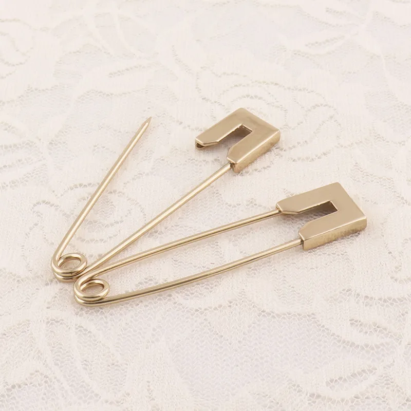 

5pcs /lot 80mm gold color large metal Safety Pins Brooch decoration for garment