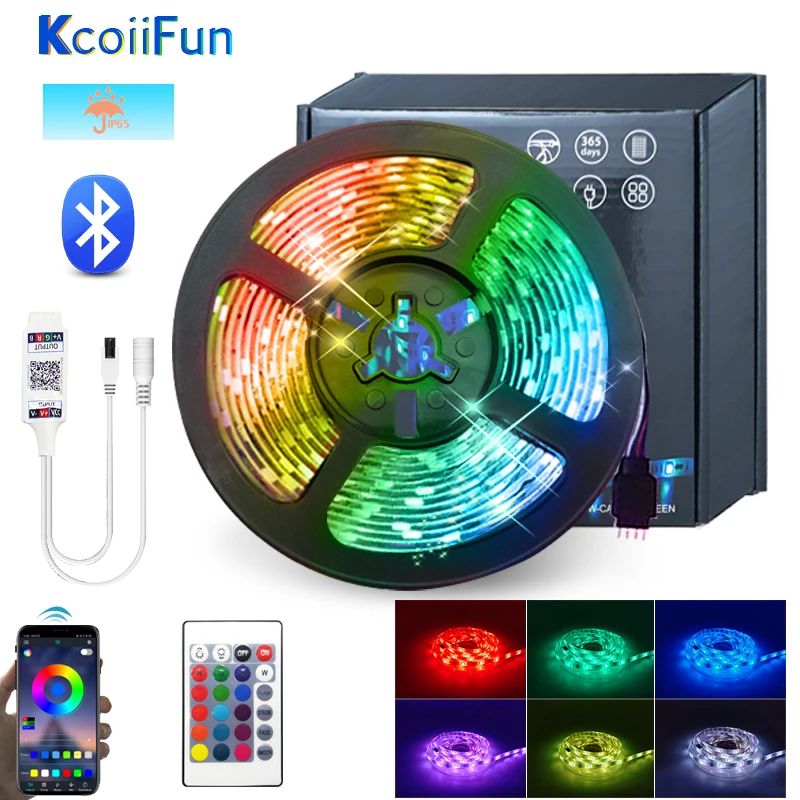 

Bluetooth-контроллер Светодиодная лента RGB SMD 2835/5050 Felixable Tape DC 12V водонепроницаесветильник 5m/10m/15m/20m с адаптером для дома