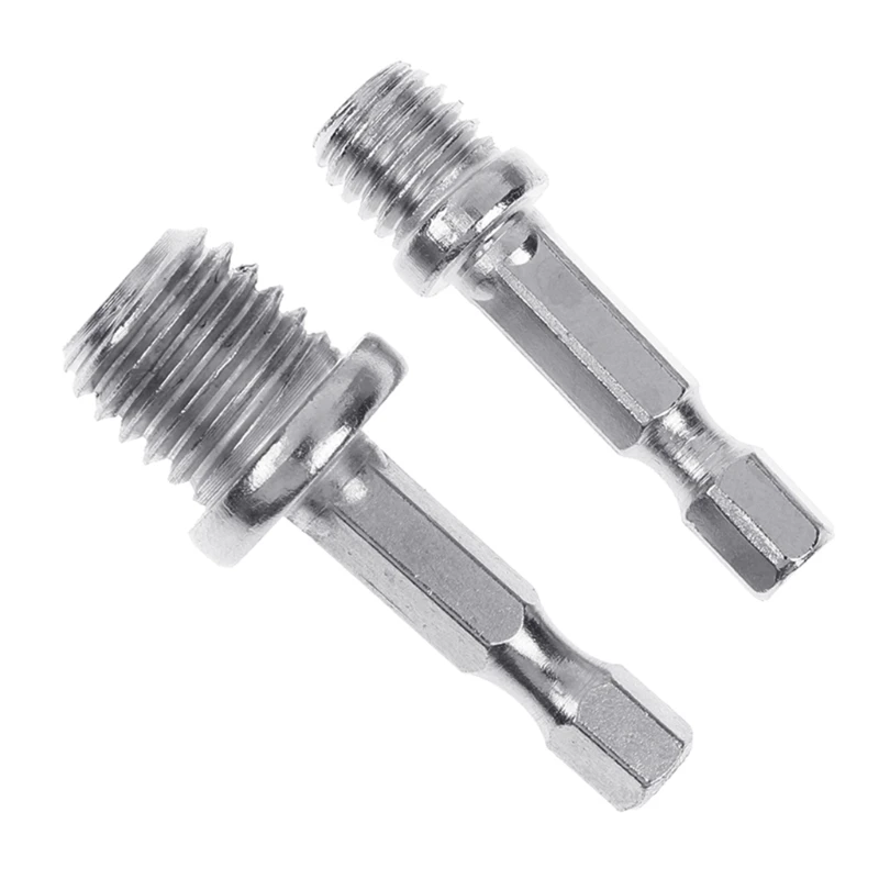 2Pcs/set Hexagonal Drill Adapter M10+M14 Wood Splitting Tools Electric Wrench Adapt Your Power Drill To High Torque