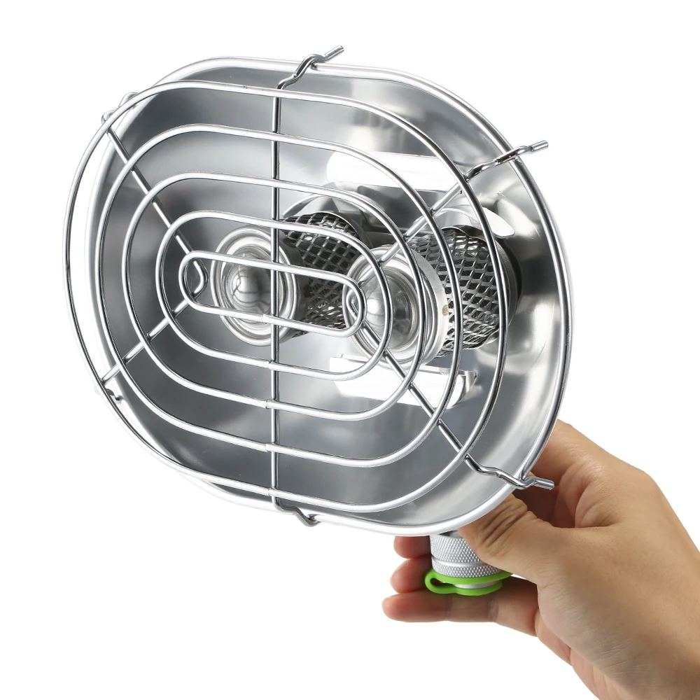 Camping Gas Heater Warmer Stove Double Head Outdoor Portable Infrared Ray Heating | Спорт и развлечения