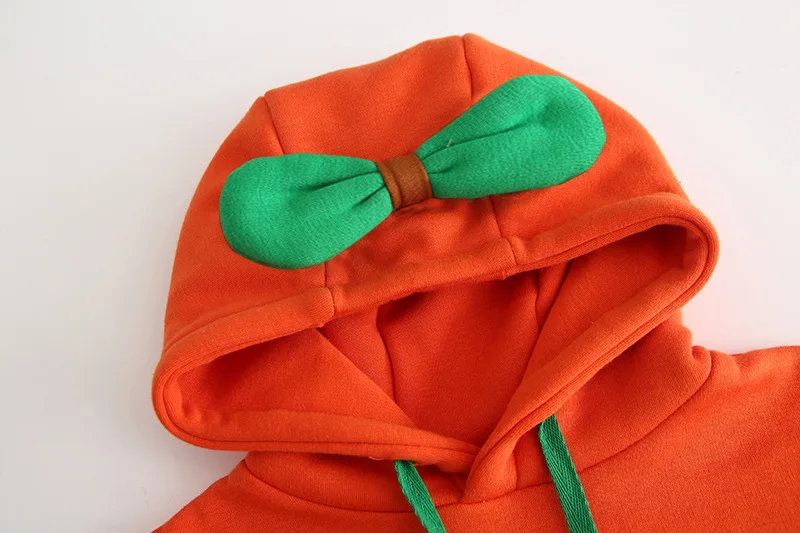 Осенний стильный Детский комбинезон с фруктами, милый персиковый комбинезон с капюшоном для альпинизма, одежда для близнецов