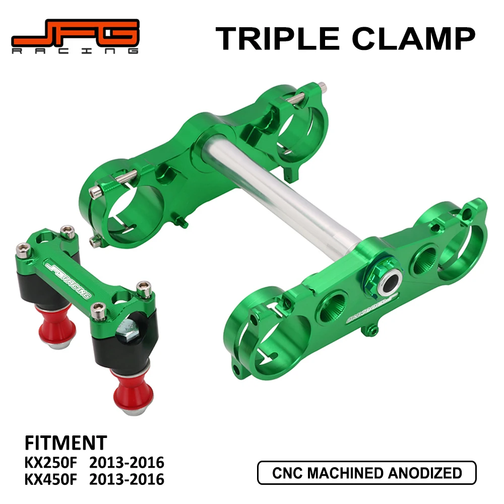 Motorcycle CNC Triple Tree Clamps Steering Stem And Bar Mount For KAWASAKI KX250F KXF250 KX450F KXF450 2013 2014 2015 2016