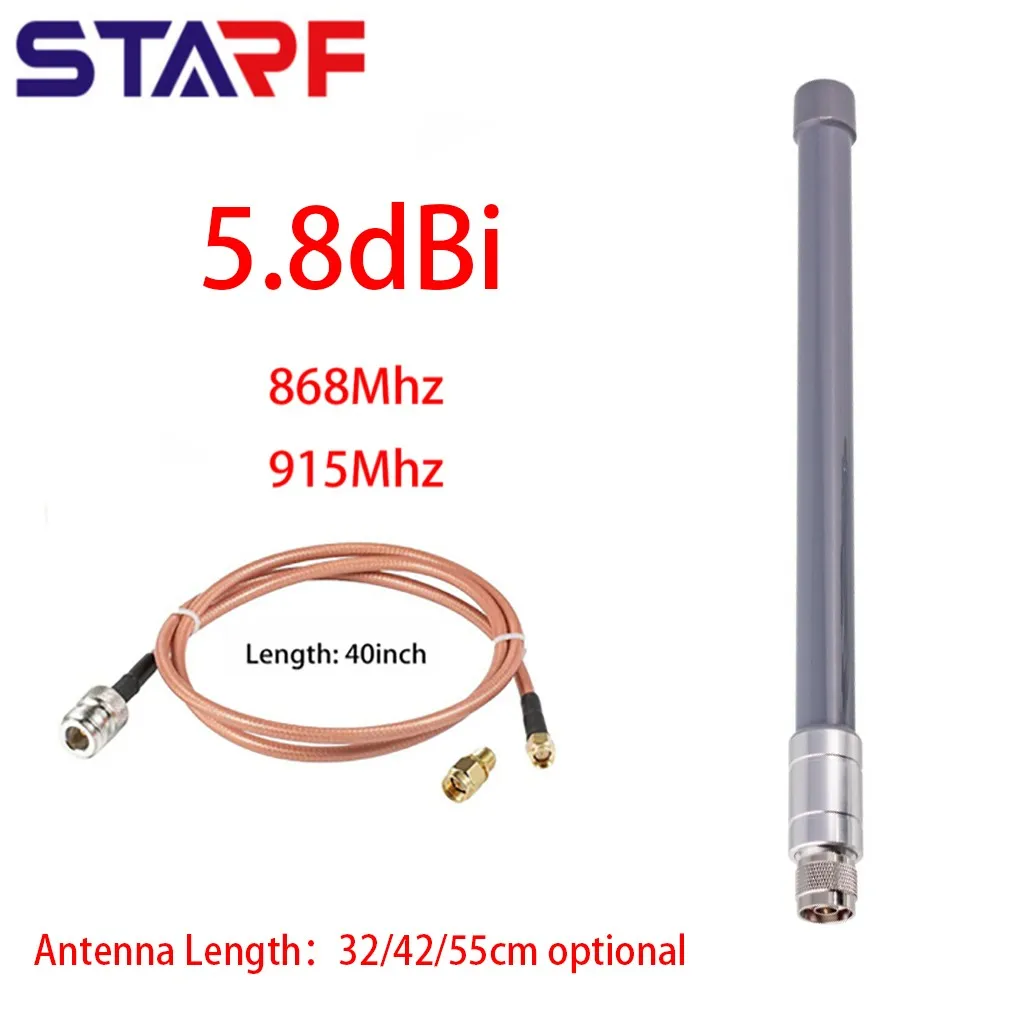 

860-930 МГц LoRa антенна 5,8 DBi Helium Hotspot HNT Набор для майнинга из стекловолокна + кабель RG142 Усилитель сотового сигнала 32/42/55 см