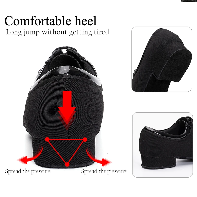 DKZSYIM Dance Shoes Men Ballroom Latin dance shoes Modern Indoor dance Shoes Men Tango Shoes Dance Sneaker For Boy 2.5CM heel