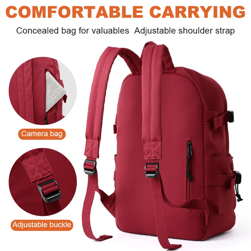 2021 School Student Backpack Large Capacity Comfortable Girl Teenager Fashion Bag Black Red For Junior High School Student Pack