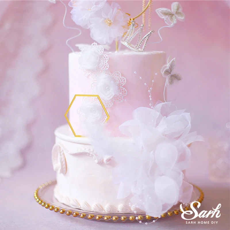 Бабочка пряжа проволока Ловец снов корона Топпер для торта акрил с днем рождения