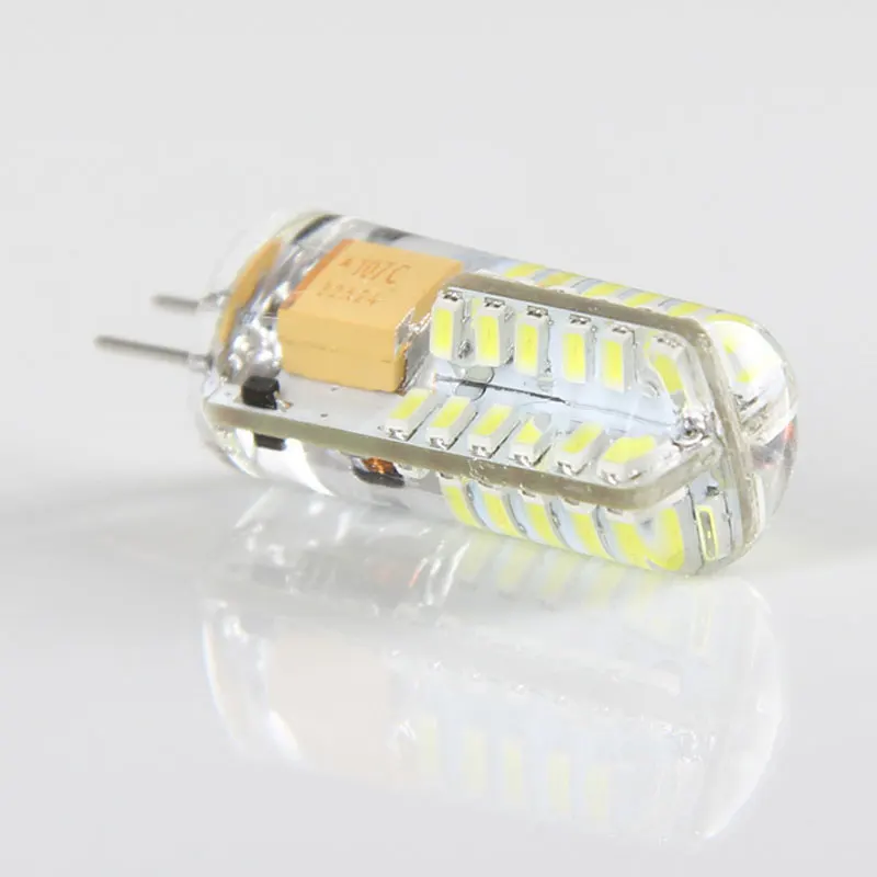Светодиодный светильник G4 высокой мощности 1 5/3/5 Вт SMD 3014 DC/AC 12 В AC110V 220 белый/теплый