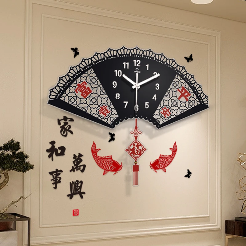 Новые часы в китайском стиле настенные модные кварцевые художественный
