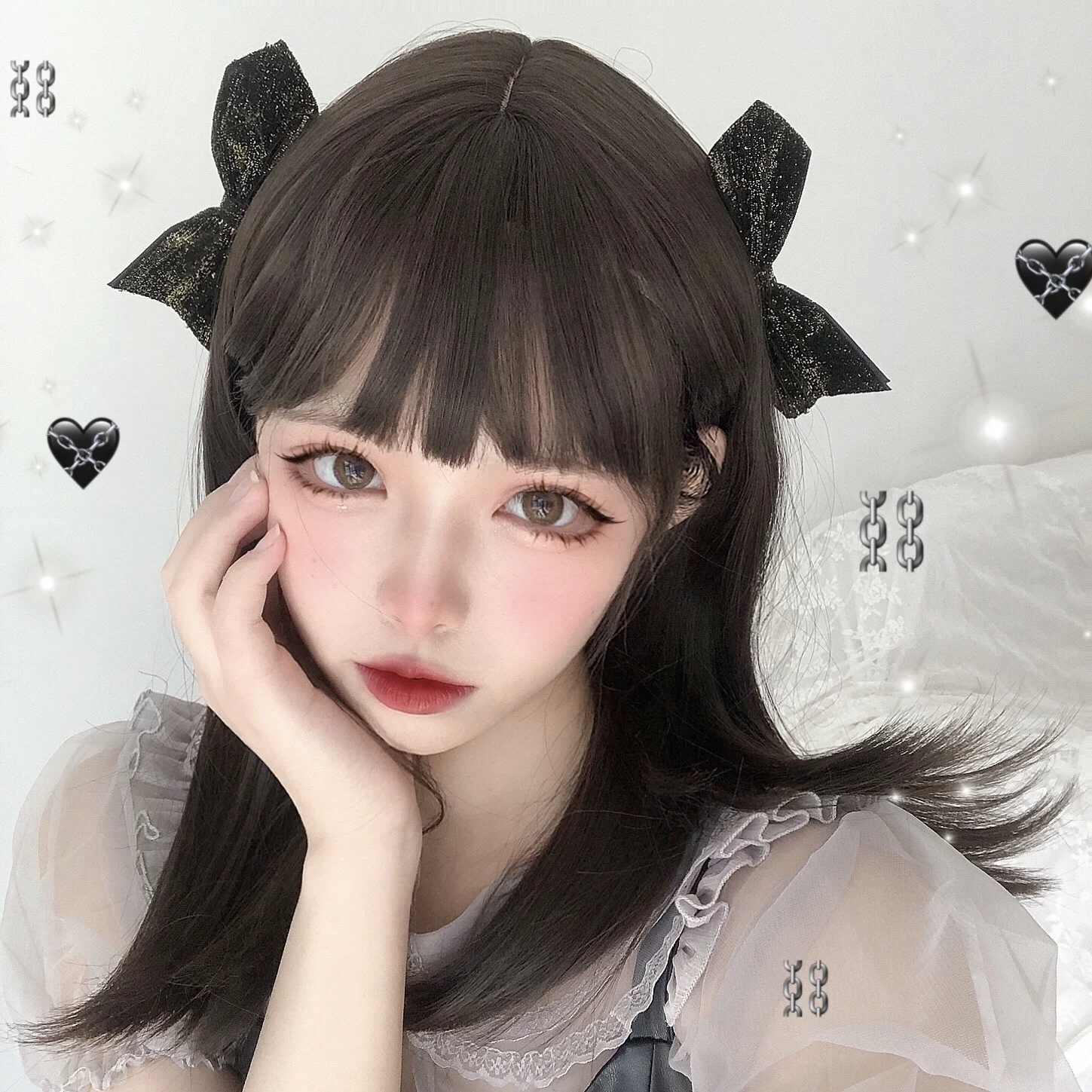 

Original Design Velvet Bow Hair Accessories Lolita Side Clip Girl Headdress