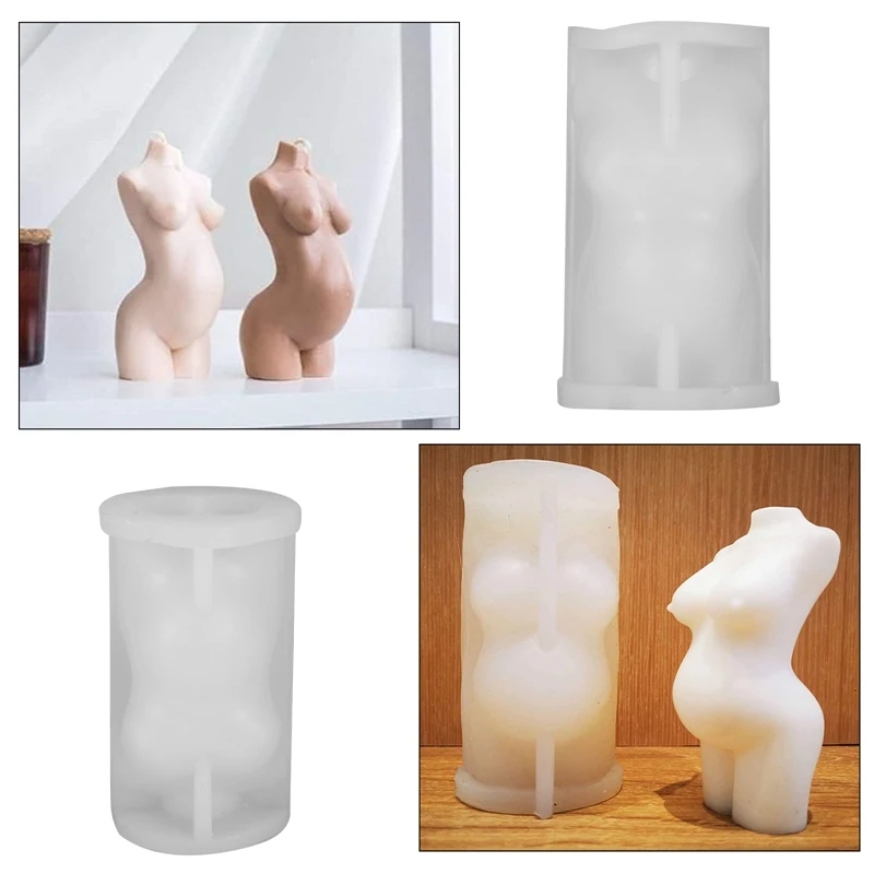 

Human Body Aromatherapy Candle Silicone Mold DIY Portrait Plaster Epoxy-Pregnant Women One Mold New 1pc