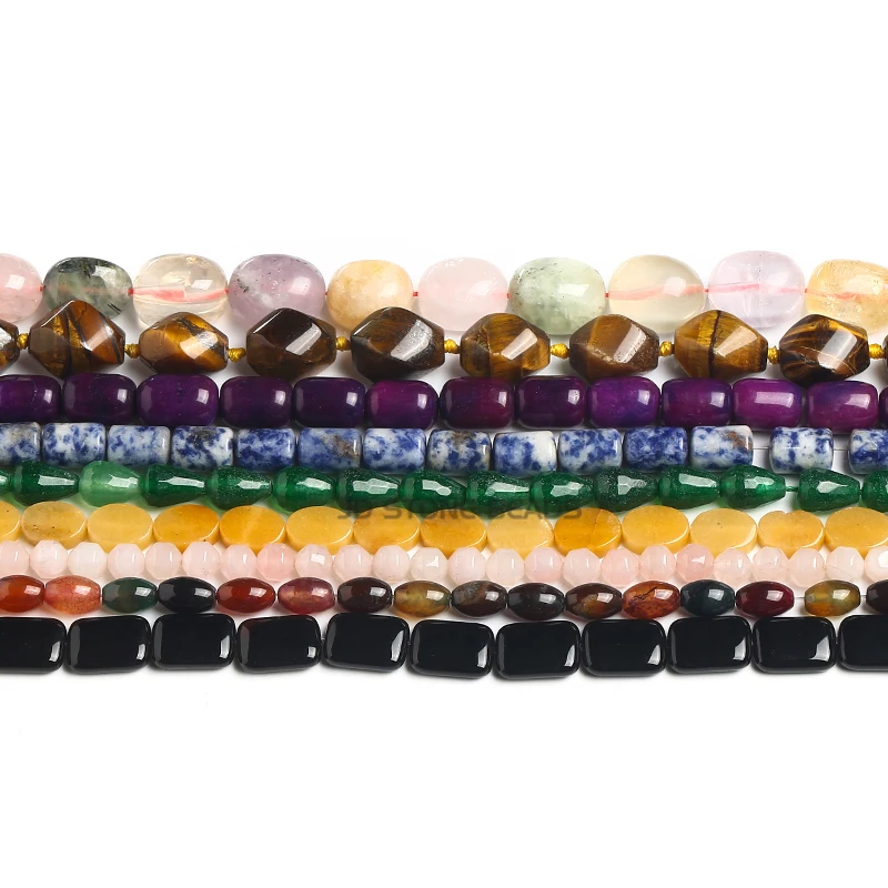 

Factory Supplying 6x9mm Natural Stone Beads Rice-Shape Agate Turquoise Yellow Tiger Eyes Fashion Accessories For Making Jewelry