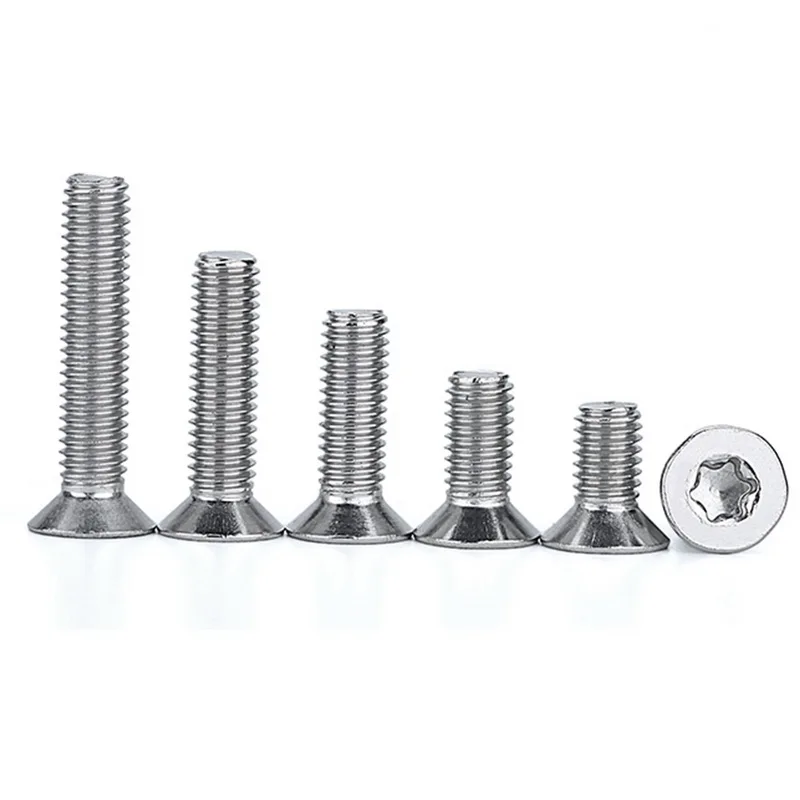 50 шт. Torx деревянные винты M2 M2.5 M3 M4 3-30 мм из нержавеющей стали 304 винт с потайной