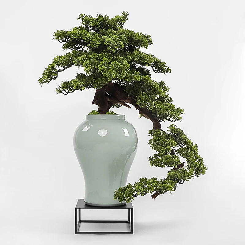 

79cm New Chinese Style Creative ceramics Welcome pine bonsai Imitation plants